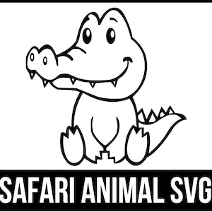 Crocodile svg, Safari animals outline SVG, Split Safari animals outline, School Classroom label Kids, Baby Teacher, Jungle Zoo_SD