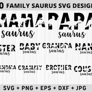 Family saurus svg Bundle, Matching Family Svg, MamaSaurus Svg, Saurus Svg, t rex svg, dinosaur svg bundle, Svg Files for Cricut