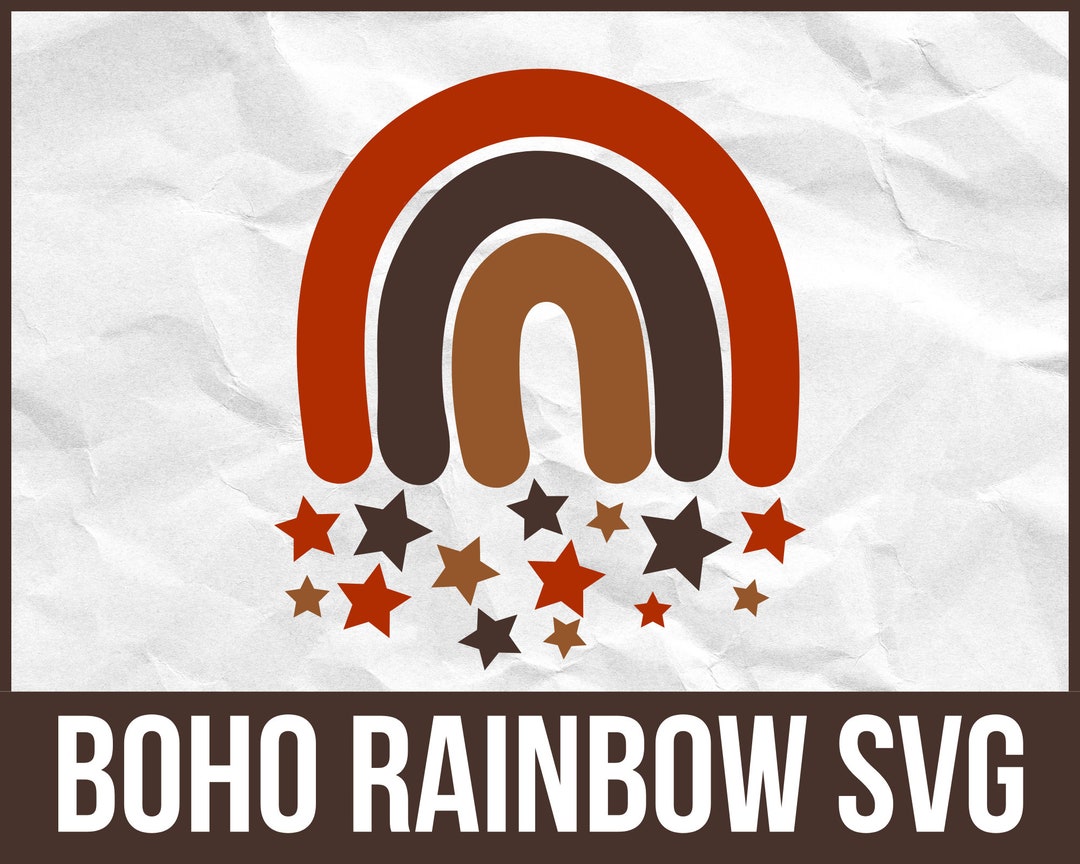 Boho Rainbow SVG Rainbow Svg Hand Drawn Rainbow Rainbow - Etsy