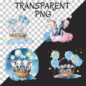 Baby Elephant Clipart PNG, Watercolor Elephant, Cute Elephant Png, Baby ...