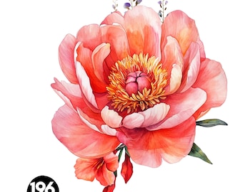 196 Sommerblüten Clipart-Bundle, Aquarell Sommerblumen Png, Wildblumen png, Sommerblüten lebendig, Aquarell Blumen Elemente