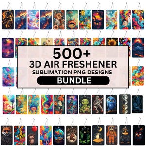 500+ 3D Air Freshener Bundle, Cute Animals Air Freshener, Watercolor Funny Air Freshener Sublimation PNG, Fantasy, Vintage Air Freshener