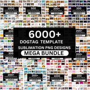 6000+ Dog Bone Tag Png, Sublimation Bundle Png, Pet Tag Png, Bone Dog Tag Designs, Sublimation Designs, Instant Download
