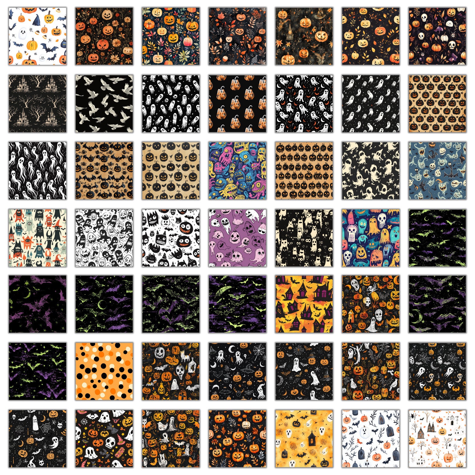 250+ Halloween Digital Paper Bundle, Vintage Halloween Png, Classic ...