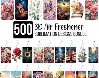 500  Air Freshener Sublimation Bundle, Car Air Freshener Designs, Car Air Freshener PNG, 3 x 4 Inches PNG Files, Printable Digital Download