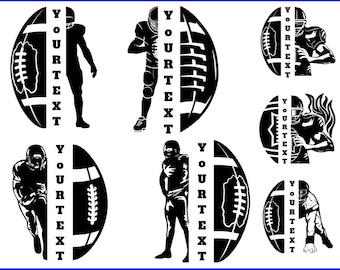 Football Player SVG Bundle, Football svg, Custom Football Name, Football Player Png, Football Shirt, Football Half Player, Football Clipart