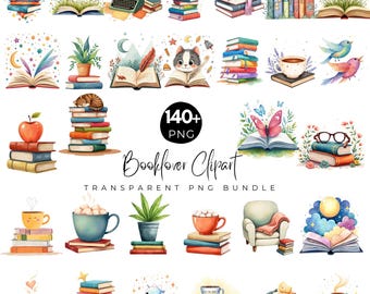 140+ Blumen Buch Clipart, Buchseiten Png-Bundle, Aquarell Blumen Buch, Lese Aufkleber, Bücherwurm Zitate, Buchliebhaber Png