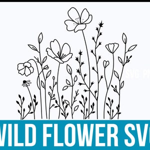 Wildflowers svg, nature svg, floral frame svg, Split monogram svg, Bouquet SVG, Floral svg, Wild flower svg, flower sketch svg