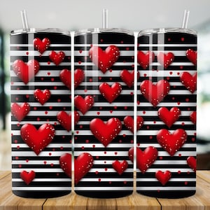 Valentine Tumbler Wrap Bundle, 20oz Skinny Valentine Tumbler Sublimation Designs, Valentines Day Tumbler Wrap PNG, Instant Digital Download