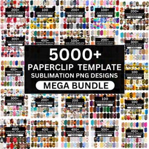 5000+ Paper Clip Templete Mega bundle, Book mark Sublimation Design, Paper Clip Book Mark Png Bundle, Paperclip Sublimation,Jumbo Paper Clip
