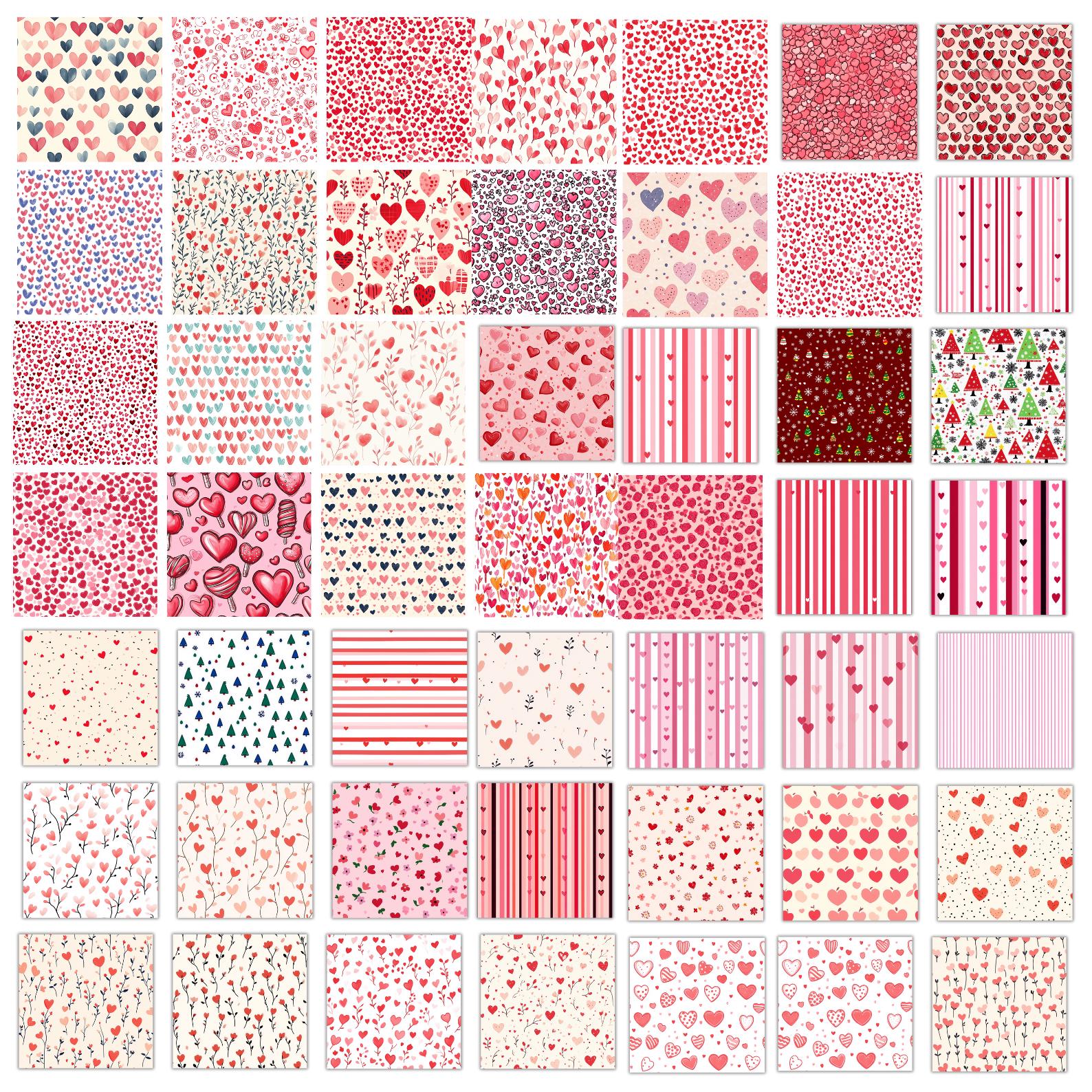 400+ Valentine's Day Digital Paper Bundle, Love Background Patterns ...