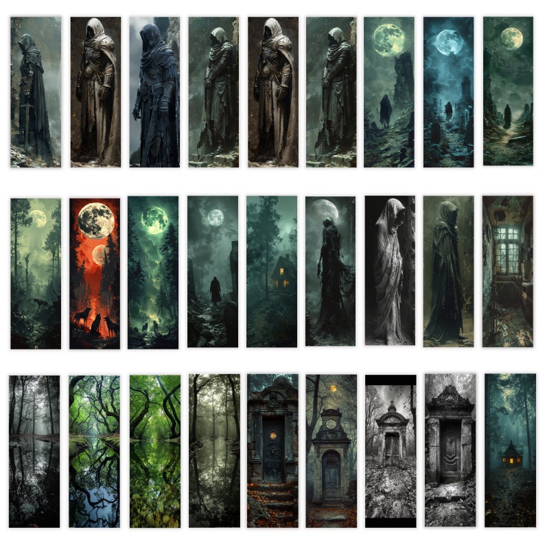 100+ Creepy Bookmark Bundle, Creepy Bookmark Designs, Bookmark ...