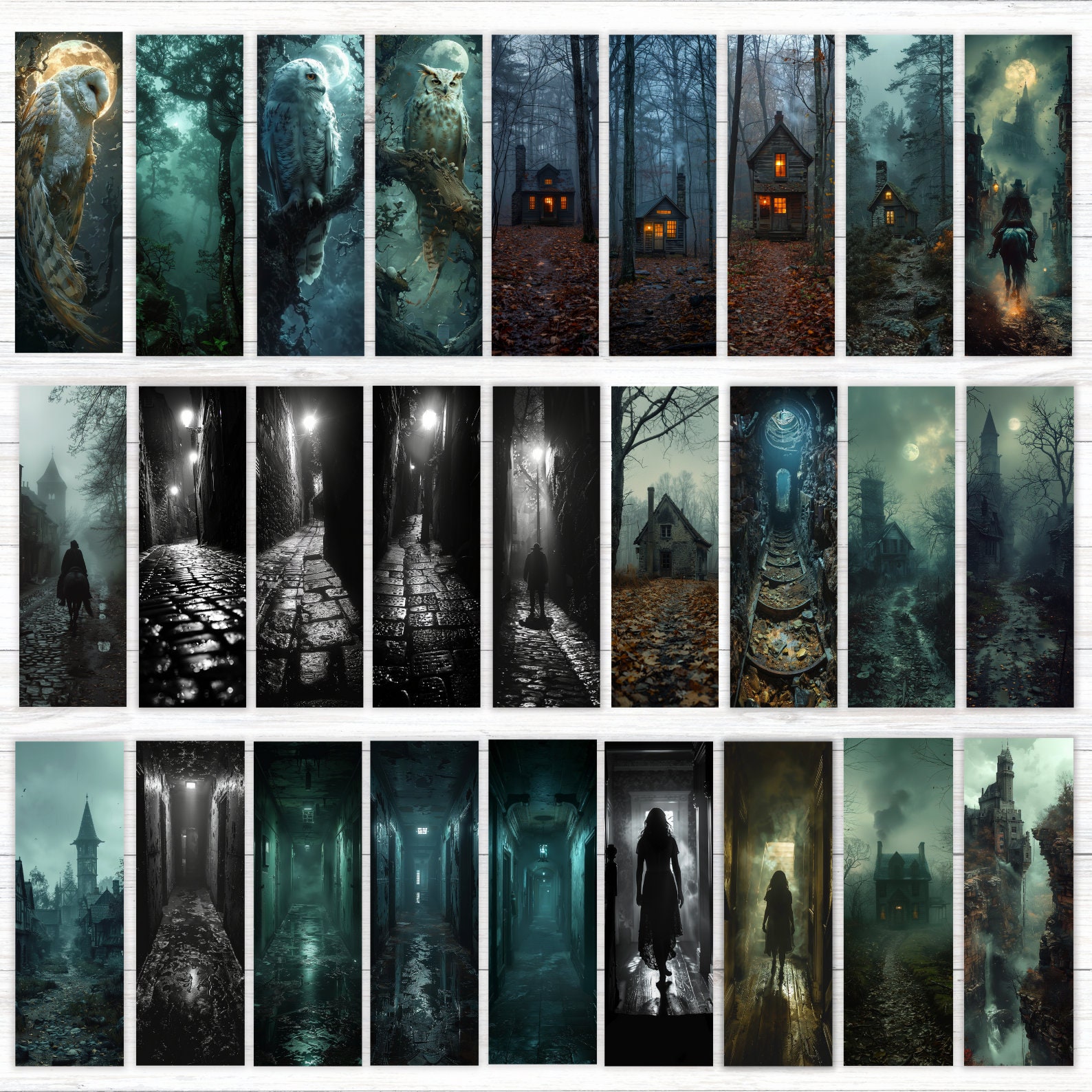 100+ Creepy Bookmark Bundle, Creepy Bookmark Designs, Bookmark ...