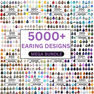 6000+ Teardrop Earring Templete Designs, Sublimation Png Designs Mega Bundle, Earring Sublimation Design, Earring Png, Teardrop Bundle