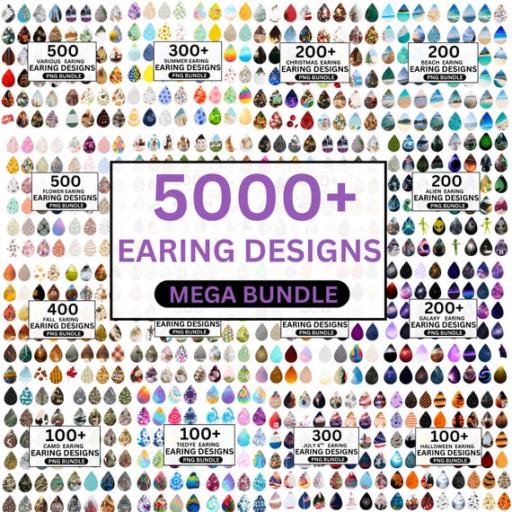 6000+ Teardrop Earring Templete Designs, Sublimation Png Designs Mega Bundle, Earring Sublimation Design, Earring Png, Teardrop Bundle