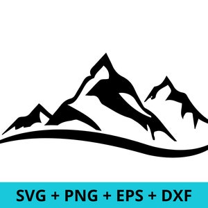Mountains png, svg, dxf clipart files, Mountain svg, Nature svg, Outdoors svg, Mountains svg, Svg Files for Cricut