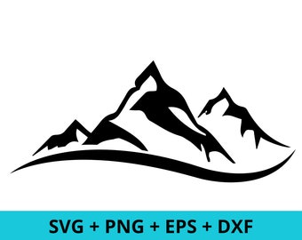 Mountains png, svg, dxf clipart files, Mountain svg, Nature svg, Outdoors svg, Mountains svg, Svg Files for Cricut