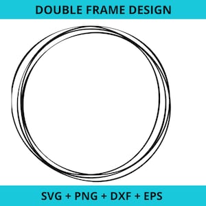 Double Circle Frame SVG - Geometric Circle Frame Border SVG - Geometric Frame SVG - Frame Clipart - Cricut Cut Files