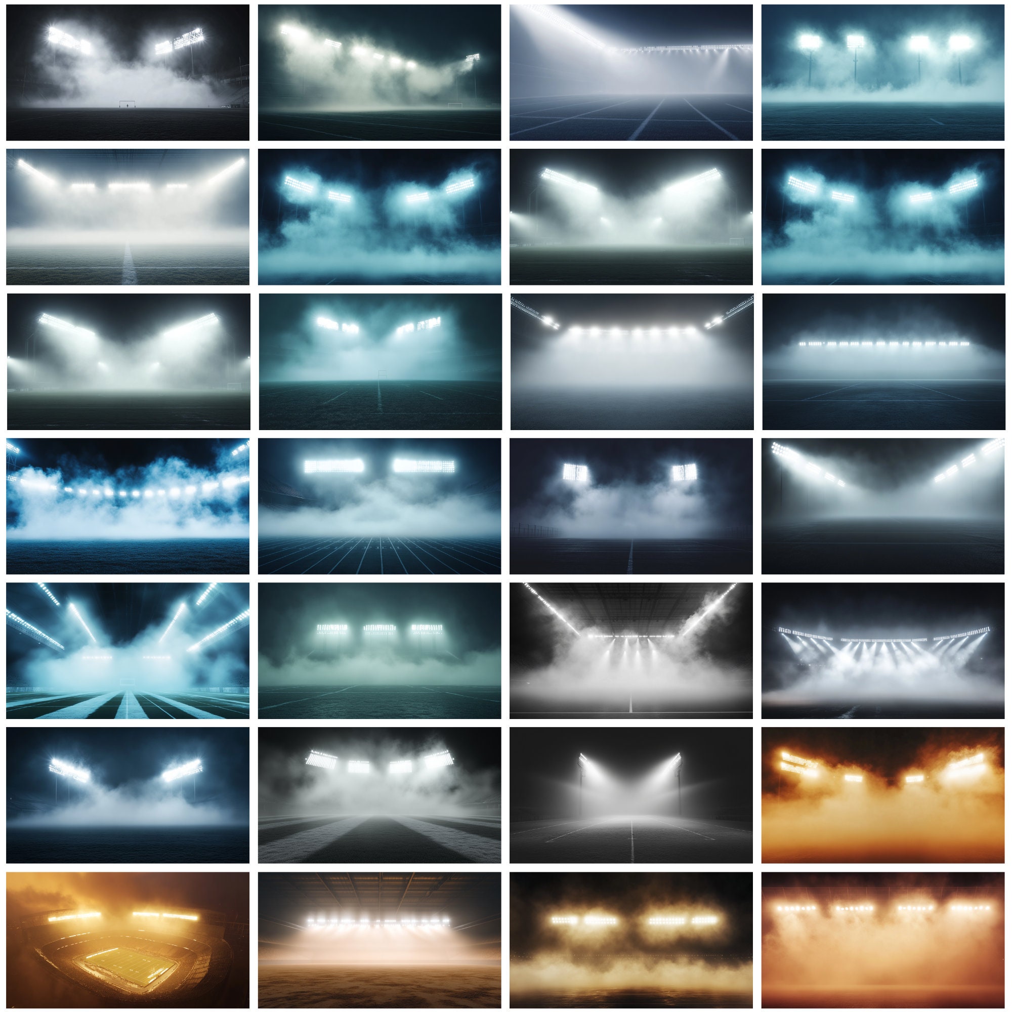 100 Stadium Light Backdrop Digital Bundle, Friday Night Light Overlays ...
