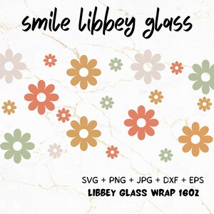 19 Smiley Libbey Glass SVG, 16oz Smiley Face Libbey Can Wrap Svg ...