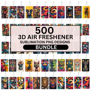 500 pacchetti di deodoranti per ambienti, animali dei cartoni animati colorati, gufi mistici, bellissimi tramonti e deodoranti per ambienti con facce di leone PNG, download digitale