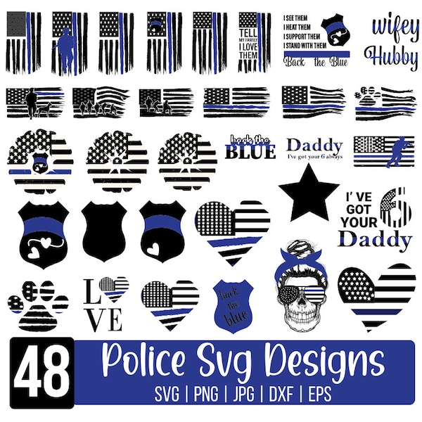 Special Police SVG Bundle, Police Svg, Police Flag Svg, Back the Blue svg, Police Officer svg, Police Wife svg, Distressed Flag, Cricut Cut