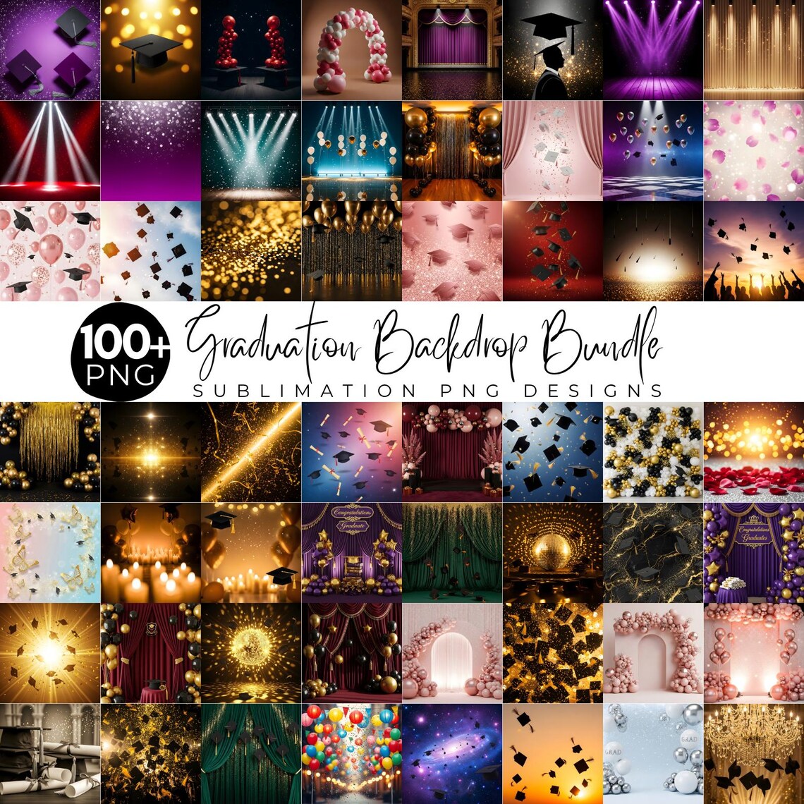 100+ Graduation Backdrops PNG Bundle, Class of 2026 Photo Booth ...
