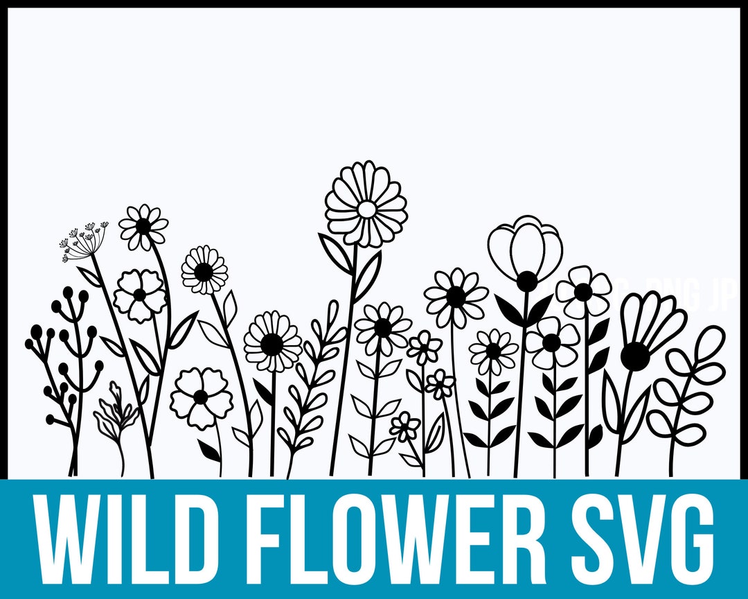 Wildflowers Svg Floral Frame Svg Bouquet SVG Floral Svg - Etsy