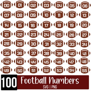 Fußball Zahlen SVG Bundle, 0 bis 100 Fußballzahlen PNG, Fußball svg Designs, Fußball-Shirt SVG, Fußball Designs Schnittdatei Cricut