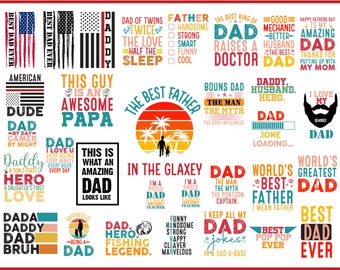 Retro Vintage Dad Svg Bundle,Best Dad Ever svg,Father's Day Svg, Funny Dad Svg, Dad Quotes Svg,dad sayings svg,  Papa Svg, Grandpa Svg