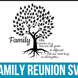 Family tree with quotation svg, family reunion svg, tree of life svg, Our Love Runs  Deeper, Our Roots Run Deep, Tree with roots SVG bundle