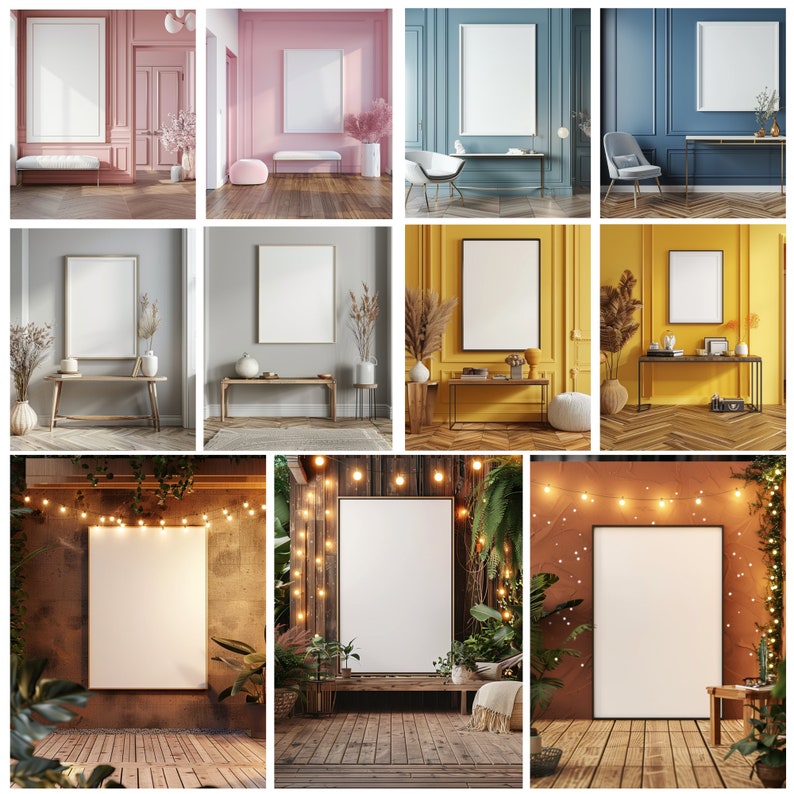 100+ Frames Set Mockup Bundle, Wall Mockup Frame, Frames Mockup for ...