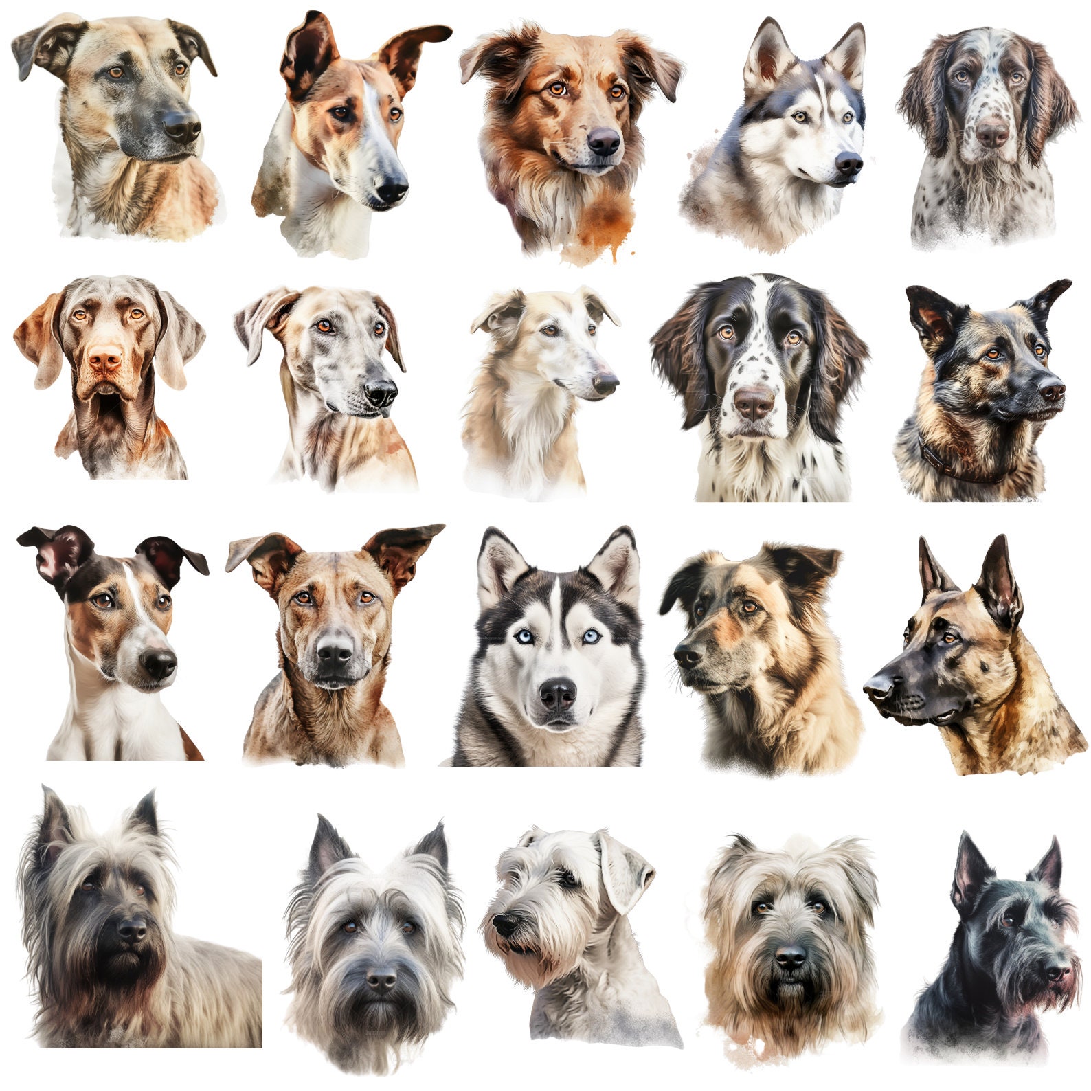 100+ Dog Breeds Clipart Bundle, Dog Stickers Clipart, Cute Dogs PNG ...