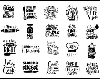 Kitchen Svg, Kitchen Svg Bundle, Baking Svg, Cooking Svg, Kitchen Monogram Svg, Kitchen Quotes Svg, Kitchen Svg Files For Cricut