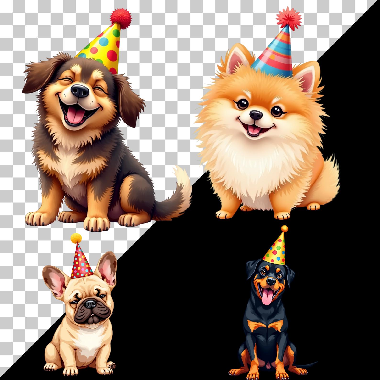 102 Cute Dogs Clipart Bundle, Watercolor Birthday Party Png,pastel ...