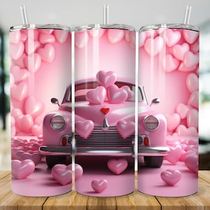Valentine Tumbler Wrap Bundle, 20oz Skinny Valentine Tumbler Sublimation Designs, Valentines Day Tumbler Wrap PNG, Instant Digital Download