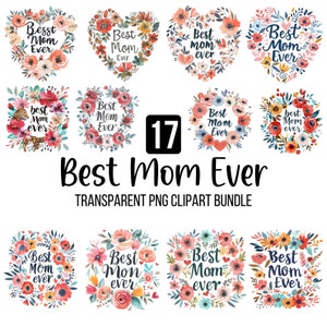 Beste Mutter aller Zeiten Clipart PNG, Aquarell Mutter Designs, niedlicher Muttertag, Aquarell Blumen Png, Muttertag Illustrationen Clipart, beste Mutter