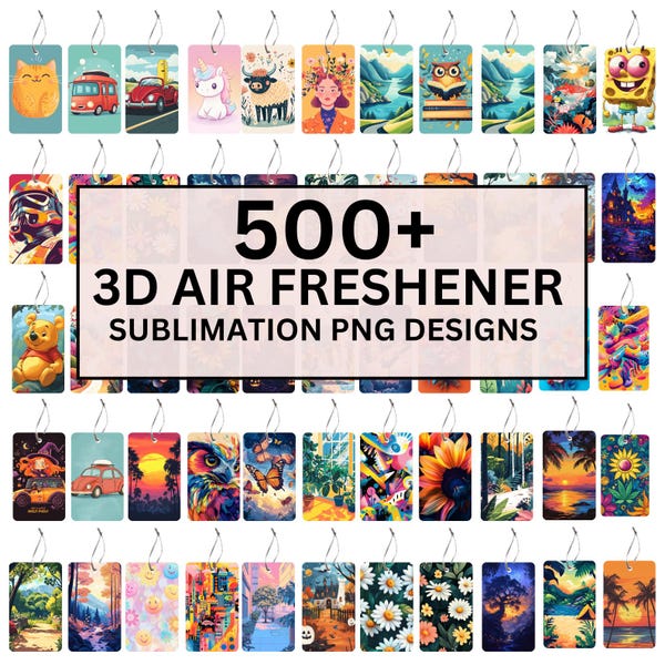 500+ Air Freshner Designs Bundle, 3D Beautiful  Air Freshners PNG, Colorful and Stylish Designs, Unique Air Freshner Png, Digital Download
