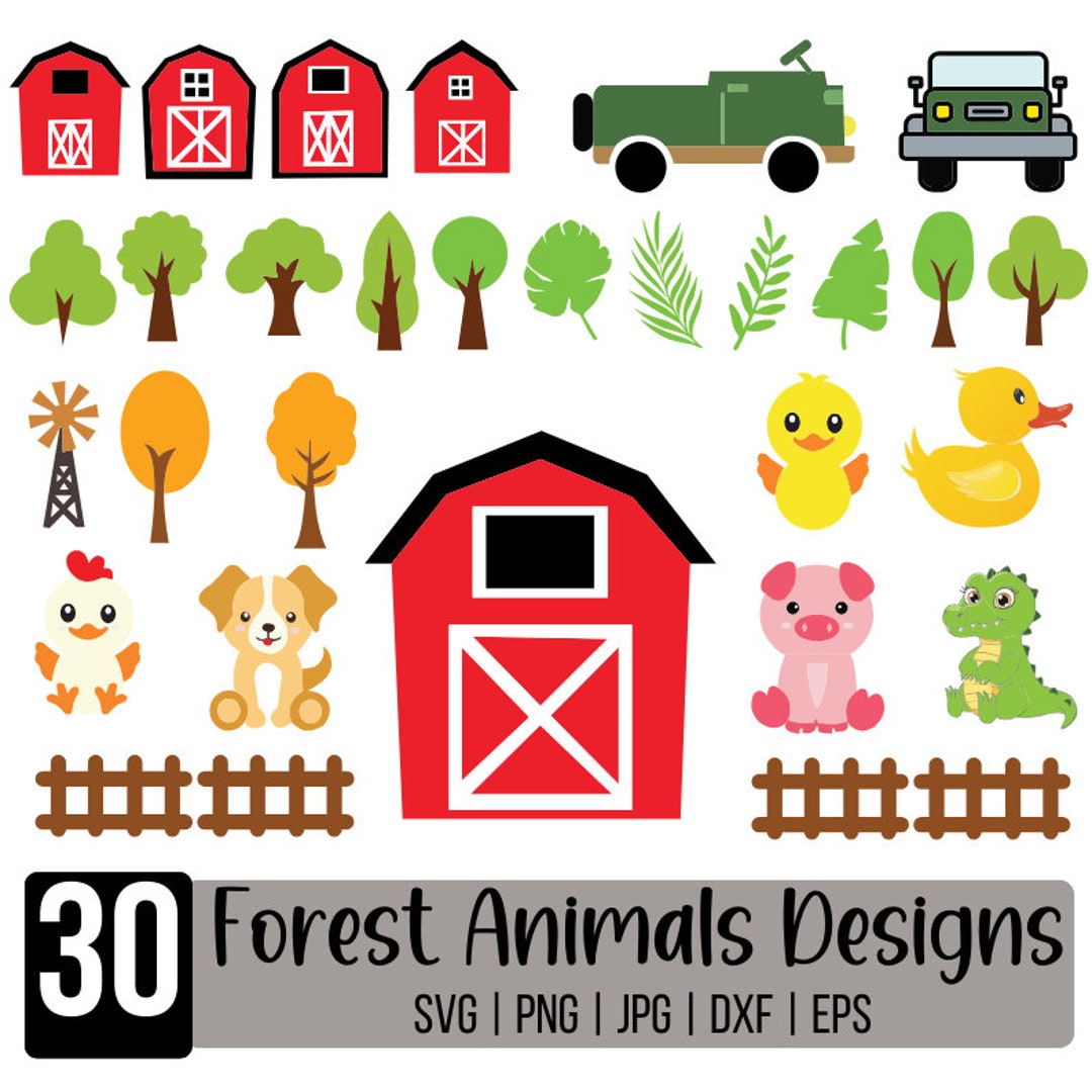 Woodland Animals SVG Bundle, Forest Animals Svg Png, Jungle Svg Cut