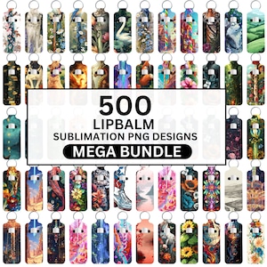 500 magere lippenbalsemhouder, lippenbalsemhouder sublimatie png, bloemenlippenbalsem, dieren lipgloss sleutelhanger ontwerp, lippenbalsem sleutelhanger tag