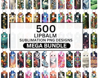 500 magere lippenbalsemhouder, lippenbalsemhouder sublimatie png, bloemenlippenbalsem, dieren lipgloss sleutelhanger ontwerp, lippenbalsem sleutelhanger tag