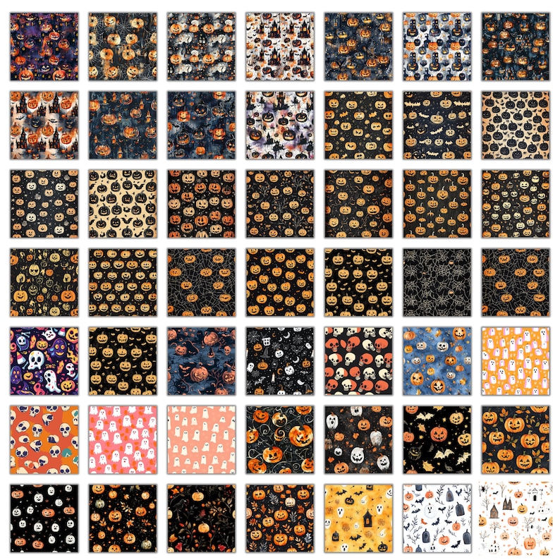 250+ Halloween Digital Paper Bundle, Vintage Halloween Png, Classic ...