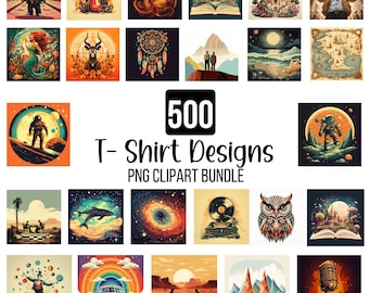 500 Bohemian T-Shirt Design Bundle, Colorful Tshirt Designs, T Shirt Sublimation Bundle, T Shirt Designs For Men Woman Kids Digital Download
