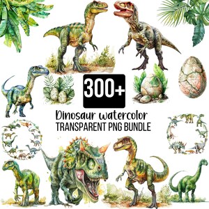 300+ Clipart di dinosauri ad acquerello, Clipart di dinosauri carini, Clipart di tirannosauro, Clipart di baby shower di dinosauri, Decorazioni per la cameretta dei bambini di dinosauri