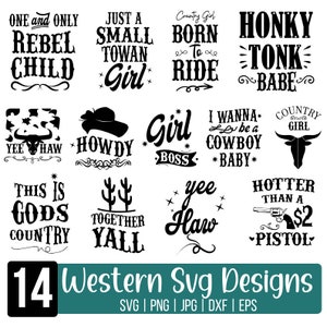 Western SVG Bundle, Southern svg Designs, Howdy Svg, Cowboy Svg, Cowgirl Svg, Country Svg,Cut Files for Cricut, Digital Download