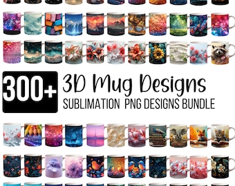 300+ 3D Mug Wrap Sublimation Design, Flowers Mug Wrap, 15oz Flowers Mug PNG, Cute Cat Mug Wrap, Coffee Mug Designs, Mug Wrap PNG Designs
