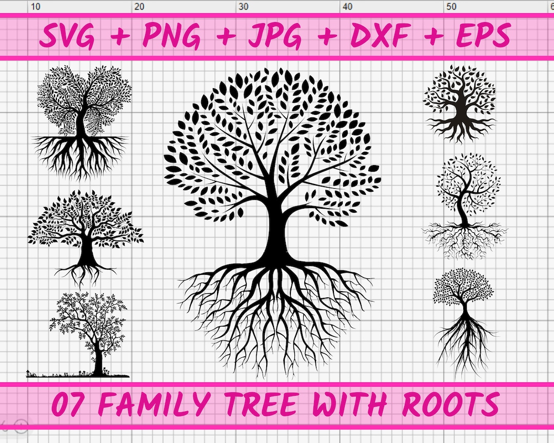Tree With Roots SVG Roots Svg Family Tree Svgfamily - Etsy