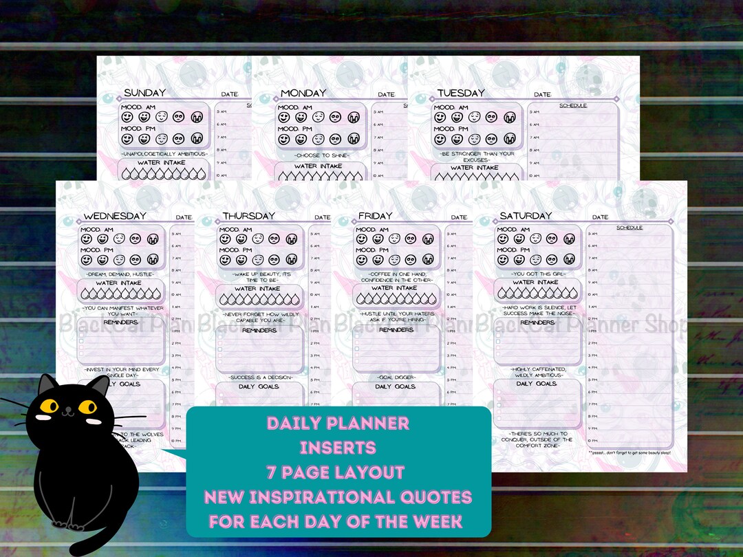 Undated Daily Planner Inserts | HP Classic Planner | Happy Planner PDF ...