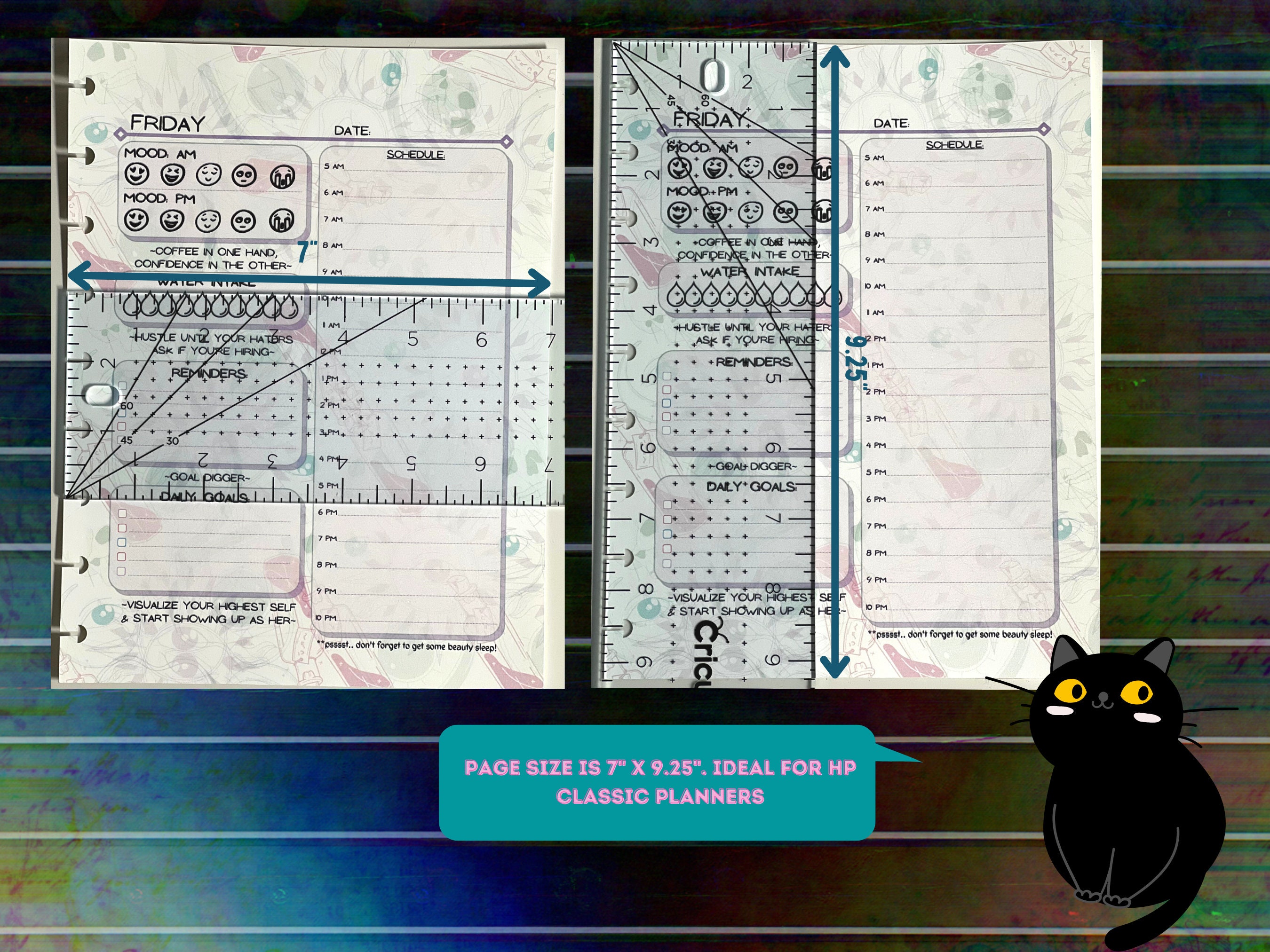 Undated Daily Planner Inserts | HP Classic Planner | Happy Planner PDF ...