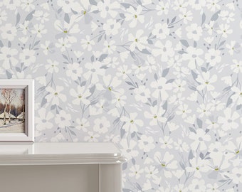 Floral wallpaper - Peel and Stick wallpaper - Traditional wallpaper  3488